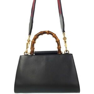 GUCCI Nim Fair Leather Tote Bag